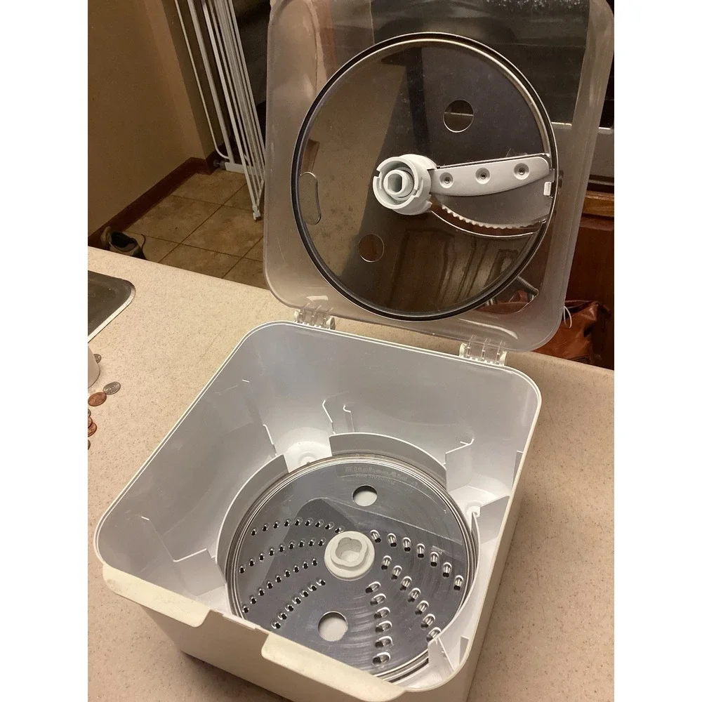 KitchenAid 13 Cup Food Processor Attachments Blades Disks w/ Storage Box